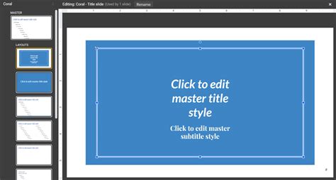 Google Slides: Editing Master Slides and Layouts