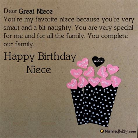 Happy Birthday Great Niece Images of Cakes, Cards, Wishes