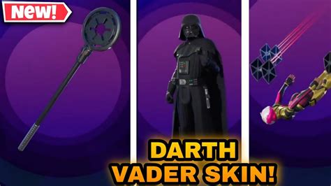 Fortnite Darth Vader Skin, Glider, Pickaxe, Emote, Back Bling, - Showcase - YouTube