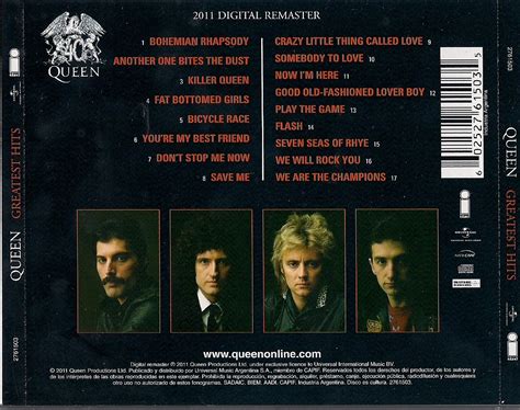 Queen : Greatest Hits I & II - 2011 Digital Remaster [CD Rip - Mp3 320 ...