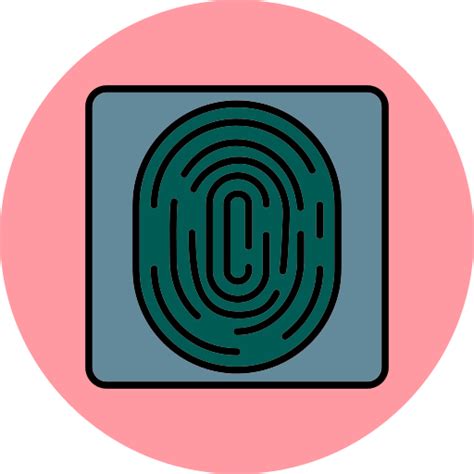 Fingerprint Generic Outline Color icon