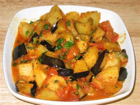 Aloo Baingan (Potato and Eggplant) - Manjula's Kitchen - Indian ...