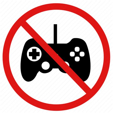 No games, no gaming, no xbox, prohibited area icon