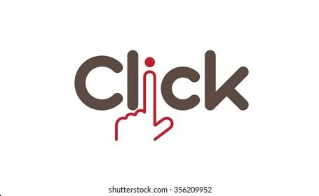 Click Typography Hand Finger Logo Vector Stock Vector (Royalty Free) 356209952 | Shutterstock