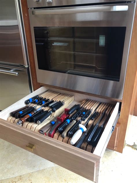 This new drawer is home to my treasured professional knives, and it's ...