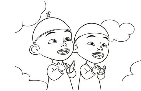 gambar topeng upin ipin hitam putih - Sean Churchill