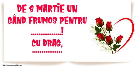 Felicitari personalizate de 8 Martie - ️ ️ ️ Inimioare | De 8 Martie un ...