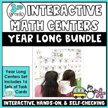 3rd Grade Interactive Math YEAR LONG Bundle by Abram Academics | TPT