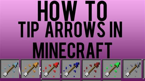 How To Tip Arrows in Minecraft 1.9 - YouTube