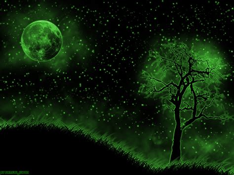 Green Night Sky by burgulgoth on DeviantArt