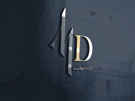 3d glass window logo mockup bymaskydesign by by Masky Design on Dribbble