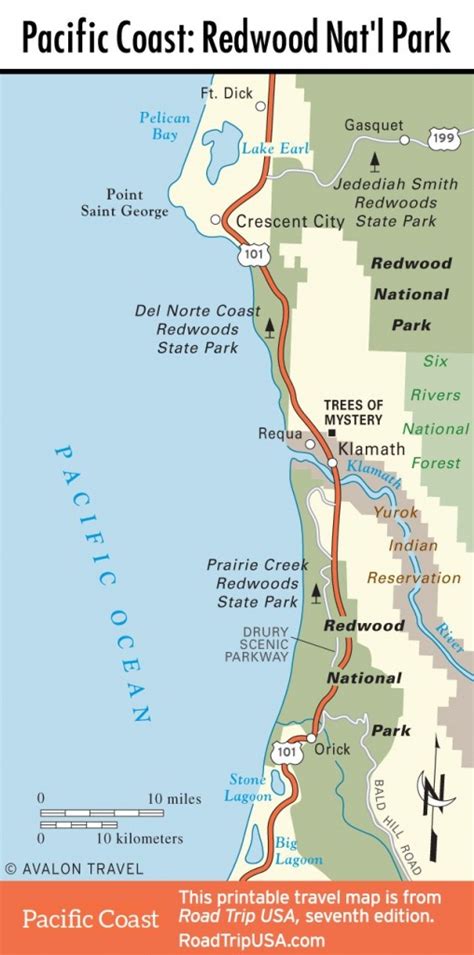 Redwoods Northern California Map | Printable Maps