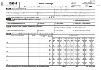 Irs Form 1095 A Printable