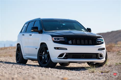 Black Top Jeep Grand Cherokee SRT on VFS5 Wheels by Vossen — CARiD.com Gallery