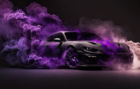 Wallpaper smoke, supercar, drift, drift, supercar, smoke, futurism ...