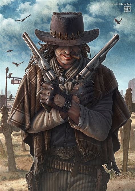 Gunslinger, Kerem Beyit on ArtStation at https://www.artstation.com/artwork/PmVmo Rpg Character ...