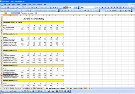 Master Production Schedule | Production Schedule Template