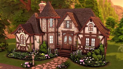 Spellcaster's Starter Cottage | The Sims 4 Speed Build - YouTube