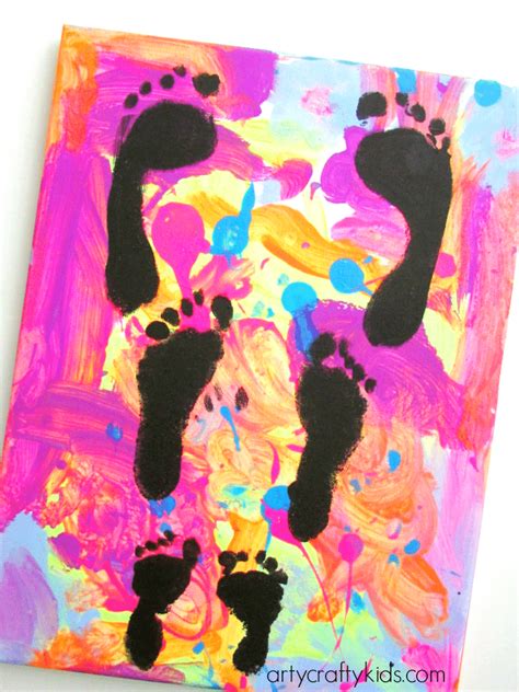 Footprint canvas - Arty Crafty Kids