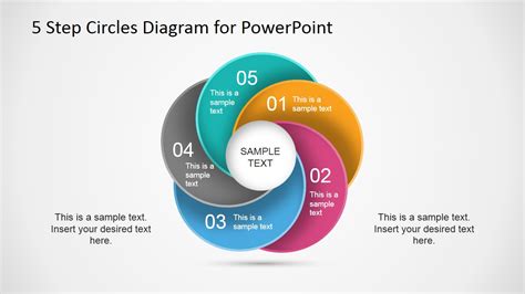 5 Step Circles Diagram for PowerPoint - SlideModel