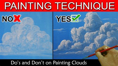 Do's and Don't on Painting Clouds in Basic Step by Step Acrylic ...