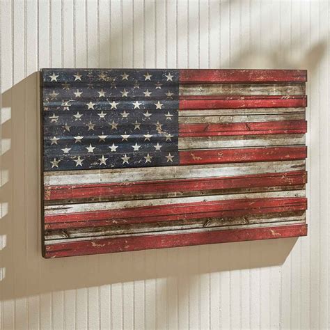 American Flag Wood Wall Art - Rustic Wall Decor - Outdoor Living