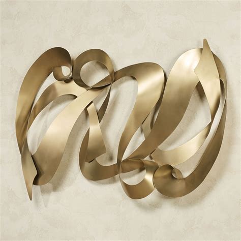 Reverence Gold Abstract Metal Wall Sculpture by JasonW Studios