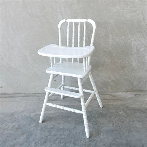 high chair, white, baby shower, prop hire