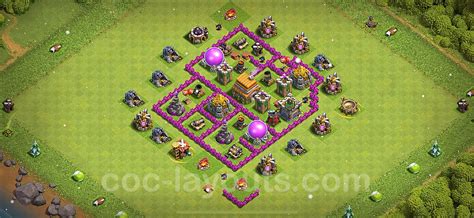 Farming Base TH6 with Link, Hybrid - Clash of Clans 2024 - Town Hall Level 6 Base Copy - (#156)