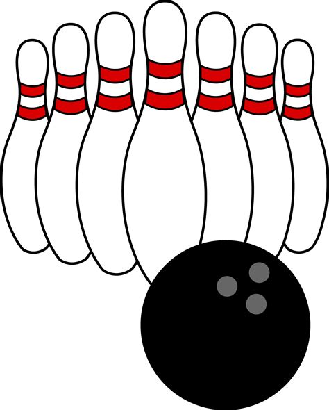 Bowling Ball and Pins - Free Clip Art | Bowling pins, Bowling, Free ...
