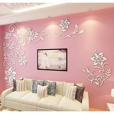 Wall Stickers Corner Acrylic Decals in 2020 (With images) | Wall stickers living room, Room wall ...