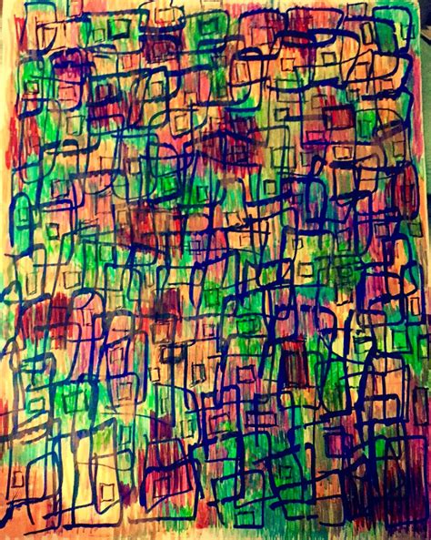 My first abstract magic marker painting | Painting, Marker painting, Abstract