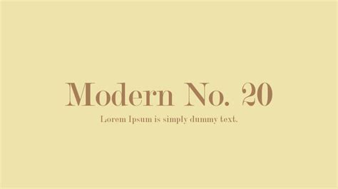 Modern No. 20 Font : Download Free for Desktop & Webfont