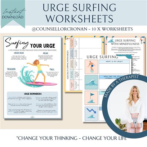 Urge Surfing Mindfulness Technique Substance and Abuse Drugs - Etsy ...