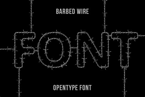 Barbed Wire Font - OpenType Alphabet | Handmadefont.com