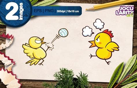 Funny Angry Little Chicken Cartoon Graphic by JocularityArt · Creative Fabrica