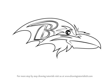 Learn How to Draw Baltimore Ravens Logo (NFL) Step by Step : Drawing ...