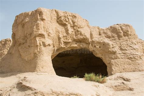 Cave Entrance in Rock Formation Stock Photo - Image of formation, hill ...