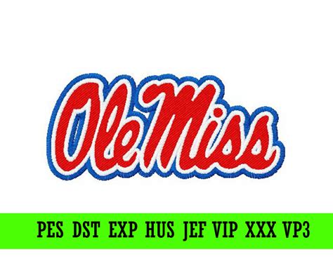 Ole Miss Rebels logo machine embroidery design – INSTANT download machine embroidery pattern ...