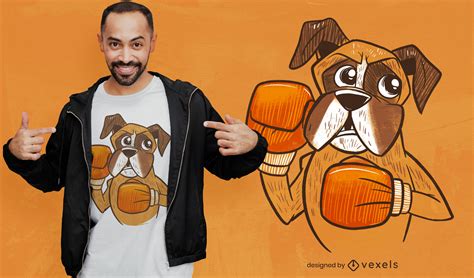 Boxer Dog Boxing T-shirt Design Vector Download