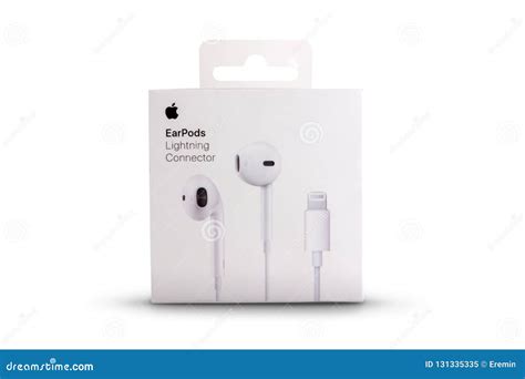 Apple EarPods with Lightning Connector in the Box. Editorial Image - Image of business ...