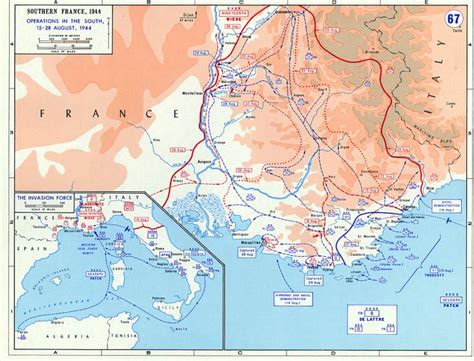 Operation Dragoon Maps - the Allied invasion of Southern France