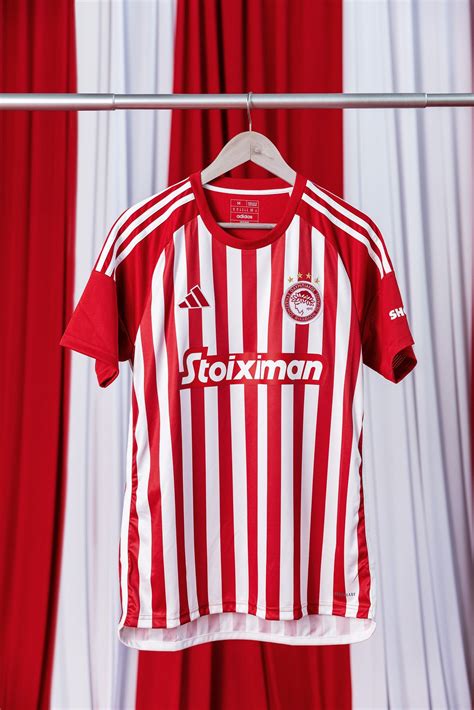 Olympiacos 2023-24 Adidas Home, Away and Third Kits - Football Shirt ...