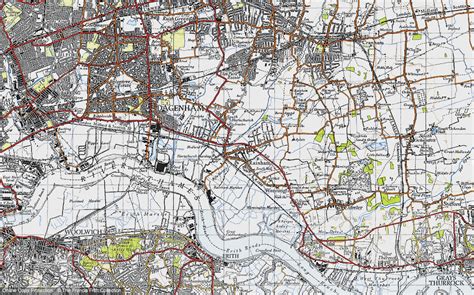 Historic Ordnance Survey Map of Rainham, 1946