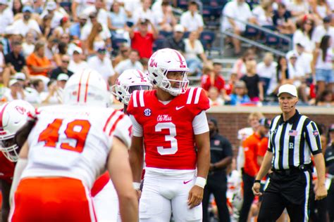 REPORT: Ole Miss Rebels QB Spencer Sanders Deemed Ineligible To Participate In Peach Bowl - The ...