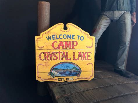 Camp Crystal Lake Wood Sign - Etsy