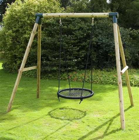 Rebo Wooden Garden Swing Sets - Mercury