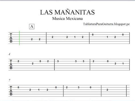 Las Mananitas Guitar Chords