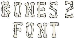 Bones Alphabet Embroidery Font | AnnTheGran