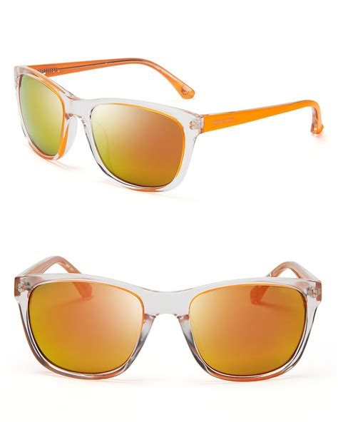 Michael Kors Tessa Wayfarer Sunglasses in Orange - Lyst